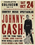 Fantastic, Large Johnny Cash Poster From 1970 -- Measures 22 x 28
